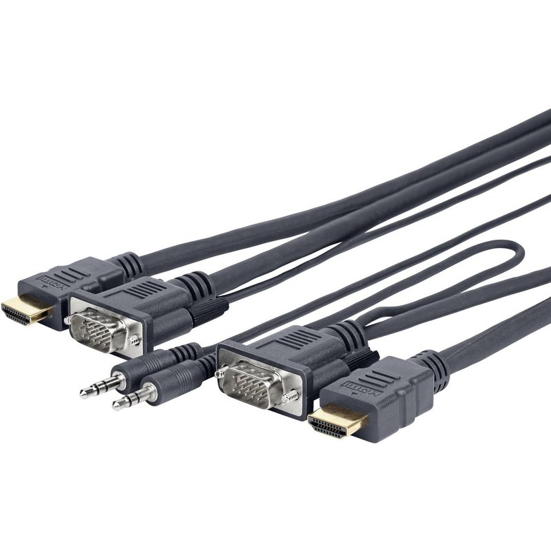 Vivolink PROVGAHDMIFLY3 video cable adapter 3 m VGA (D-Sub) + 3.5mm Bl