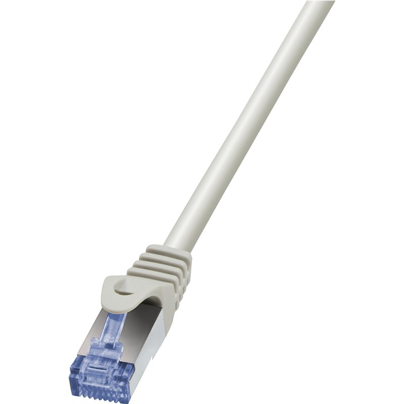 LogiLink CQ3032S networking cable Grey 1 m Cat6a S/FTP (S-STP) Round