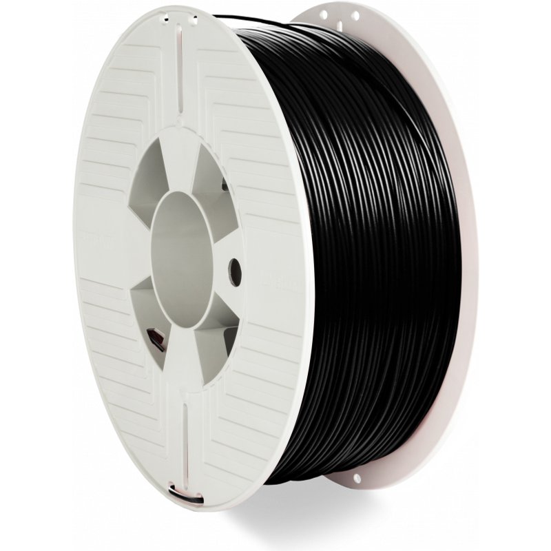 Verbatim 55318. Printing material: Polylactic acid (PLA) Printing colours: Black Brand compatibility: Any brand. Weight: 1 kg Density: 1.24 kg/m. Quantity per pack: 1 pc(s)