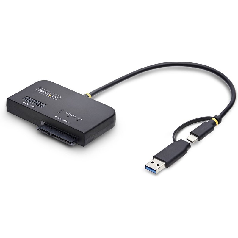 StarTech.com USB-C/USB-A to M.2 NVMe and 2.5in/3.5in SATA Adapter. 10G