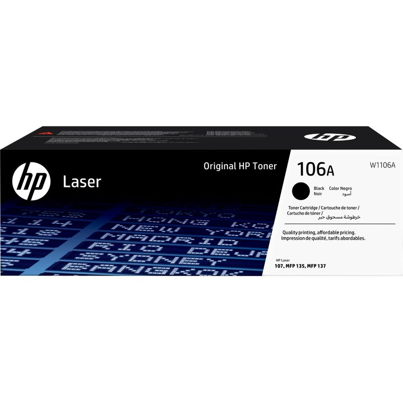 HP W1106A/106A Toner cartridge. 1K pages ISO/IEC 19752 for HP Laser 10
