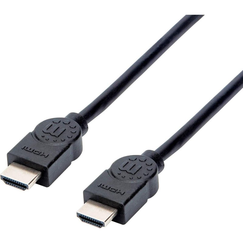 Manhattan HDMI 4K@30Hz Cable, 1.5m, Suitable for ALL 1080p/HD and majority of 4K uses (check your system 4K specification to be sure), Male to Male, Black, Ultra HD 4k x 2k, Lifetime Warranty, High Speed, Equivalent to HDMM150CM