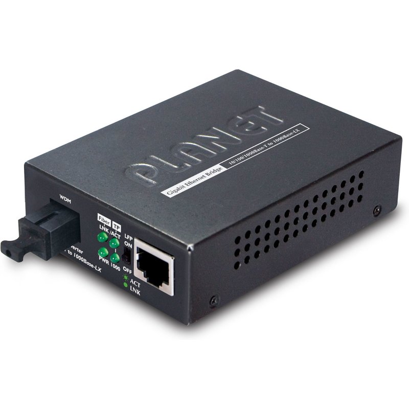 PLANET GT-806A15 network media converter 2000 Mbit/s 1310 nm Black
