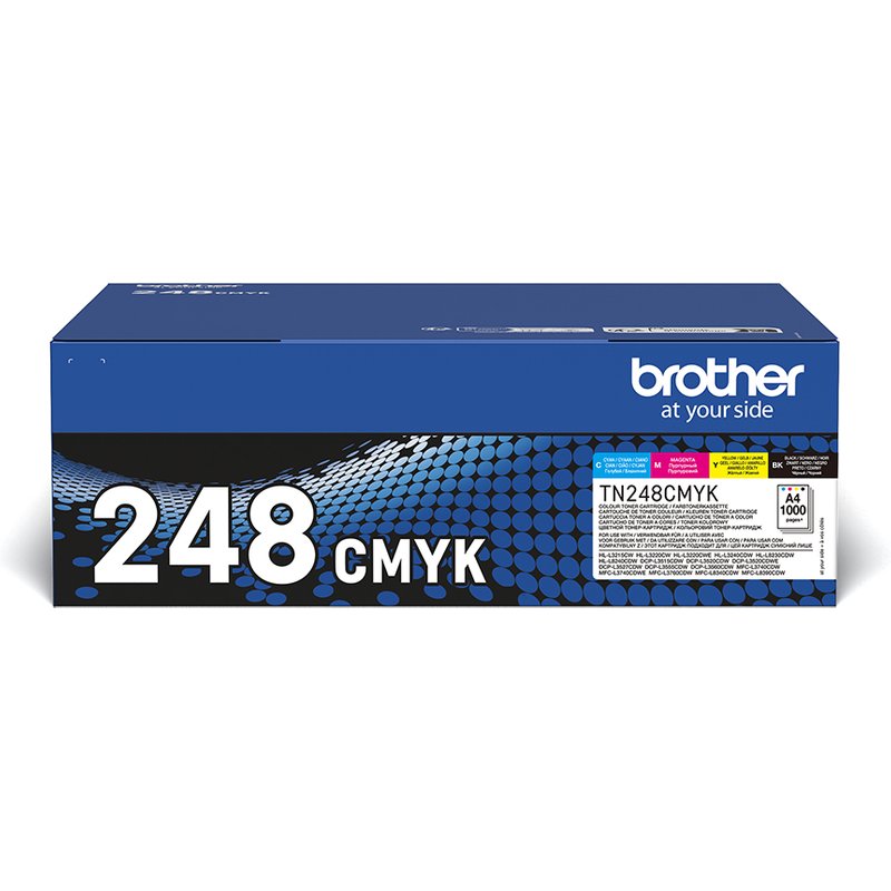 Brother TN-248VAL. Printing colours: Black Cyan Magenta Yellow Quantity per pack: 4 pc(s)