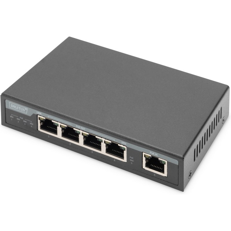 Digitus 4 Port Gigabit 4PPoE Extender. 802.3at. 60 W