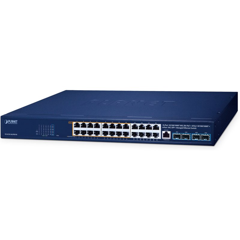 PLANET GS-4210-16UP8T4X network switch Managed L2/L4 Gigabit Ethernet