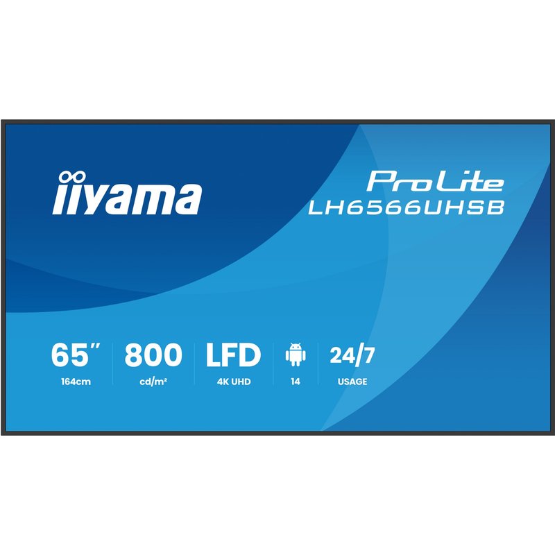 iiyama LH6566UHSB-B1AG Signage Display Digital signage flat panel 165.