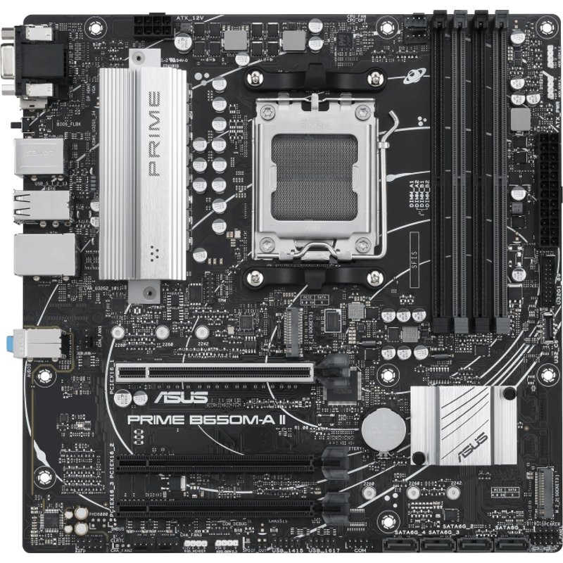 ASUS PRIME B650M-A II-CSM AMD Socket AM5 AMD Ryzen 7000 Series Socket AM5 DDR5-SDRAM 128 GB