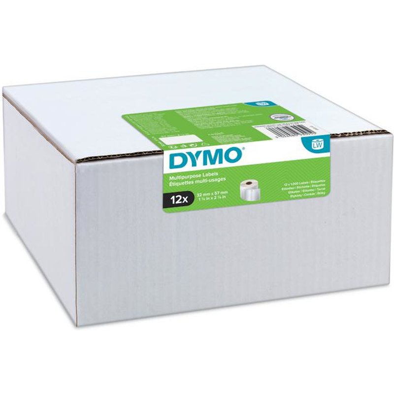 DYMO Authentic LabelWriter Large Address Labels | 36mm x 89mm | Black Print on Clear Labels | 2 Rolls of 130 (260 Easy-Peel Labels) | Self-Adhesive | for LabelWriter Label Makers