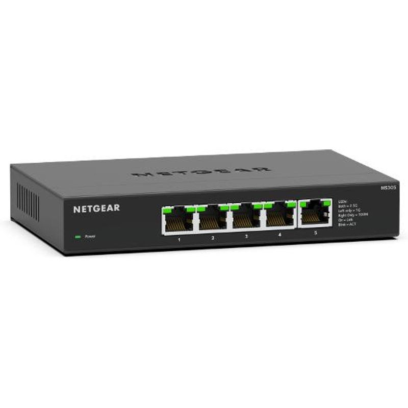 NETGEAR MS305 Unmanaged 2.5G Ethernet (100/1000/2500) Black