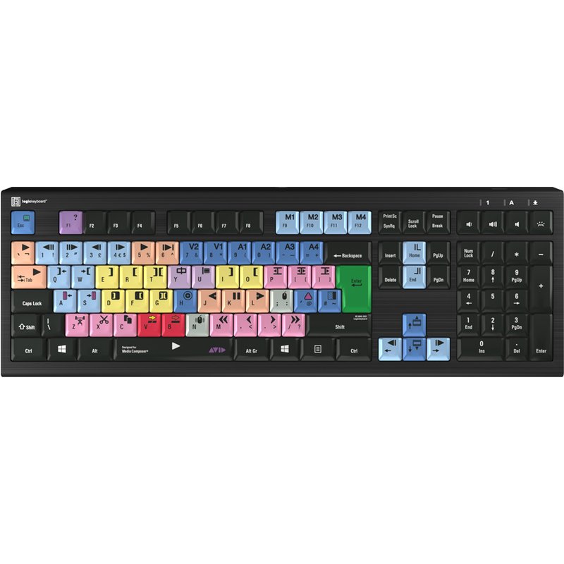 Logickeyboard LKB-MCOM4-A2PC-UK keyboard Gaming Lightning QWERTY English Black