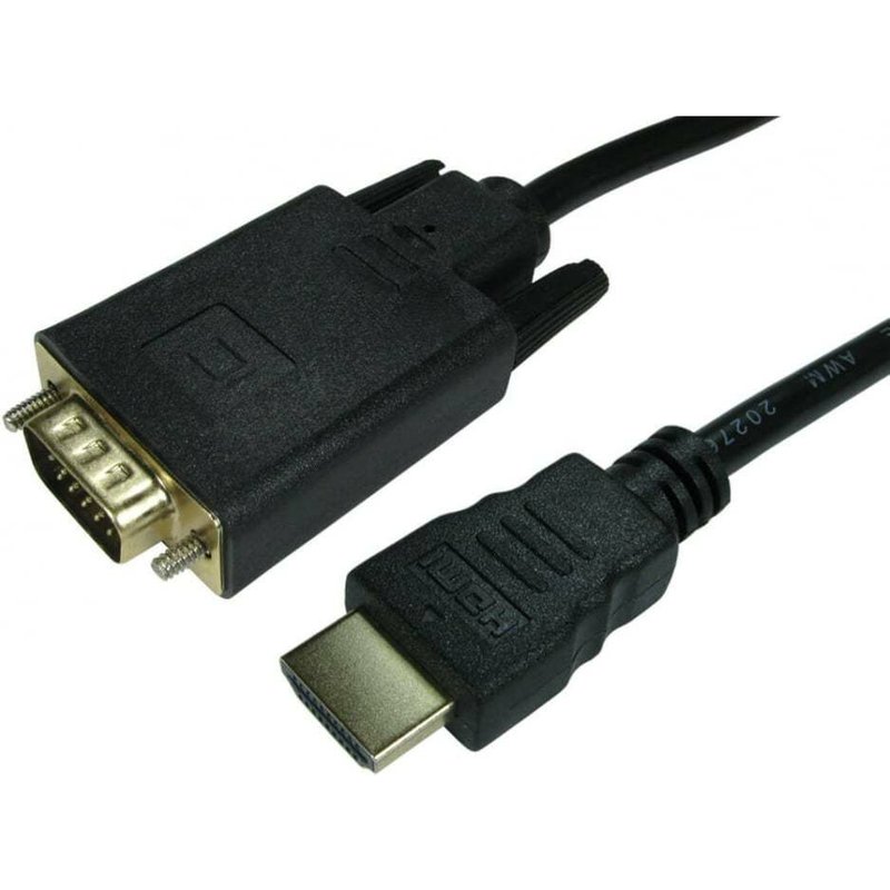 Cables Direct 77HDMI-VGCAB011. Cable length: 1 m Connector 1: HDMI Connector 2: VGA (D-Sub). Quantity per pack: 1 pc(s). Cable colour: Black