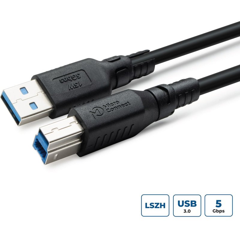Microconnect USB3.0AB3B-LSZH USB cable USB 3.2 Gen 1 (3.1 Gen 1) 3 m U