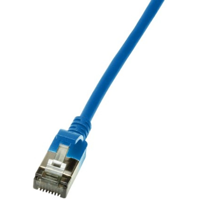 LogiLink Slim U/FTP networking cable Blue 2 m Cat6a U/FTP (STP)