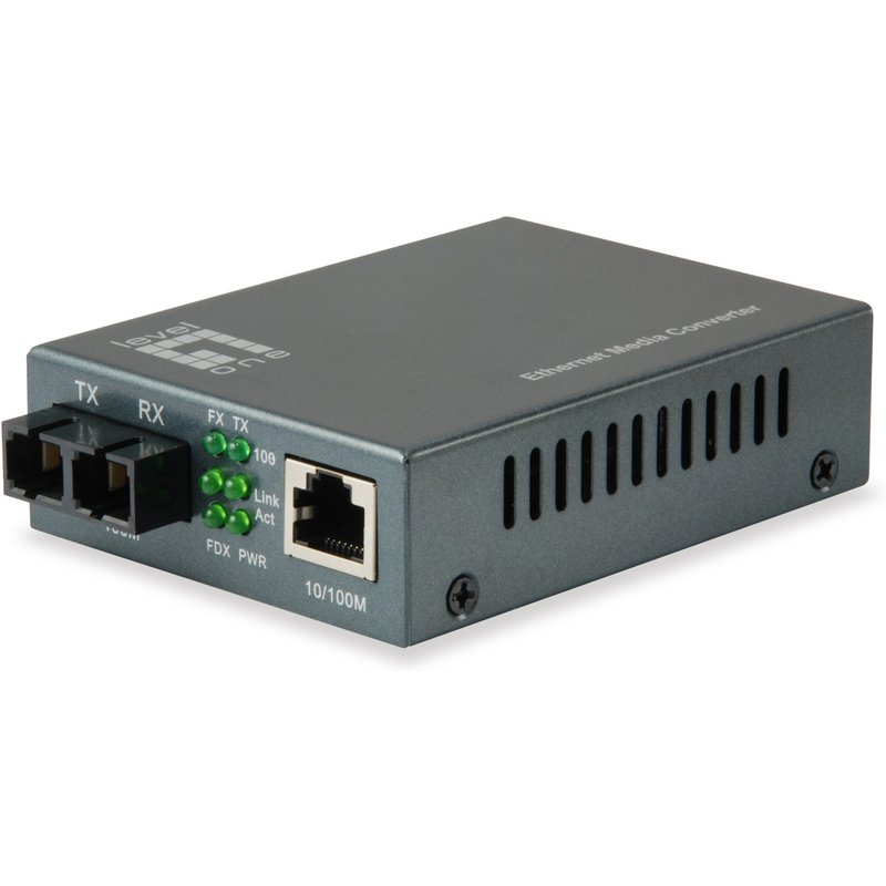 LevelOne RJ45 to SFP Gigabit Media Converter Switch. 2 x SFP. 1 x RJ45