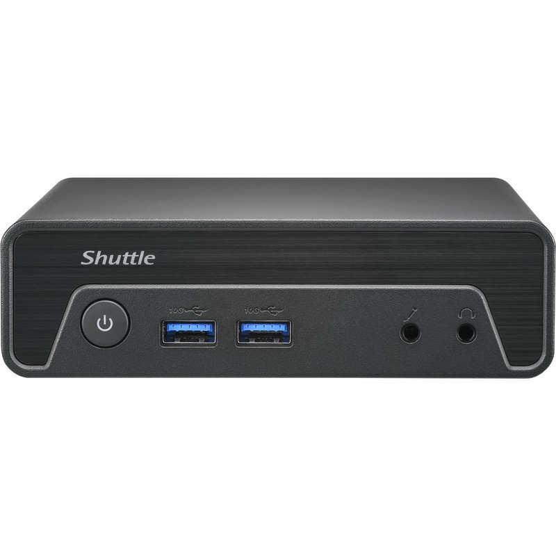 Shuttle Nano PC NE10N. Intel N 100. 1x HDMI. 1x DP. 6x USB. 1x LAN. fa