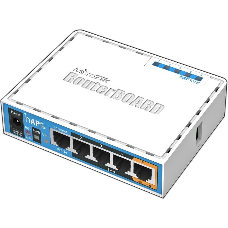Mikrotik HAP ac lite 733 Mbit/s White Power over Ethernet (PoE)