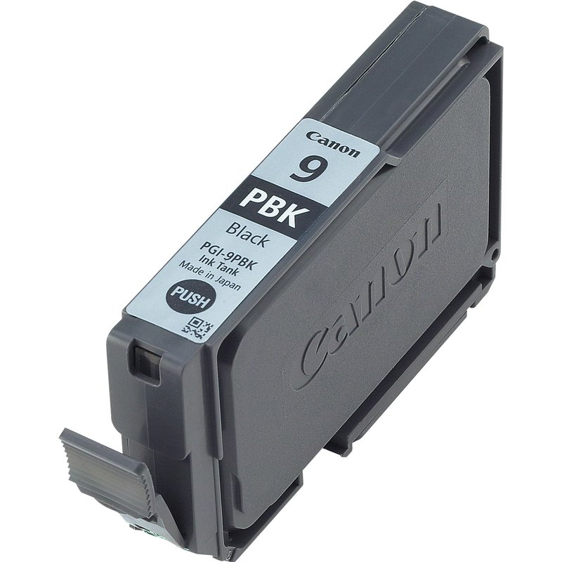 Canon PGI-9PBK Photo Black Ink Cartridge. Black ink type: Pigment-based ink Printing colours: Black Quantity per pack: 1 pc(s) Black ink page yield: 660 pages