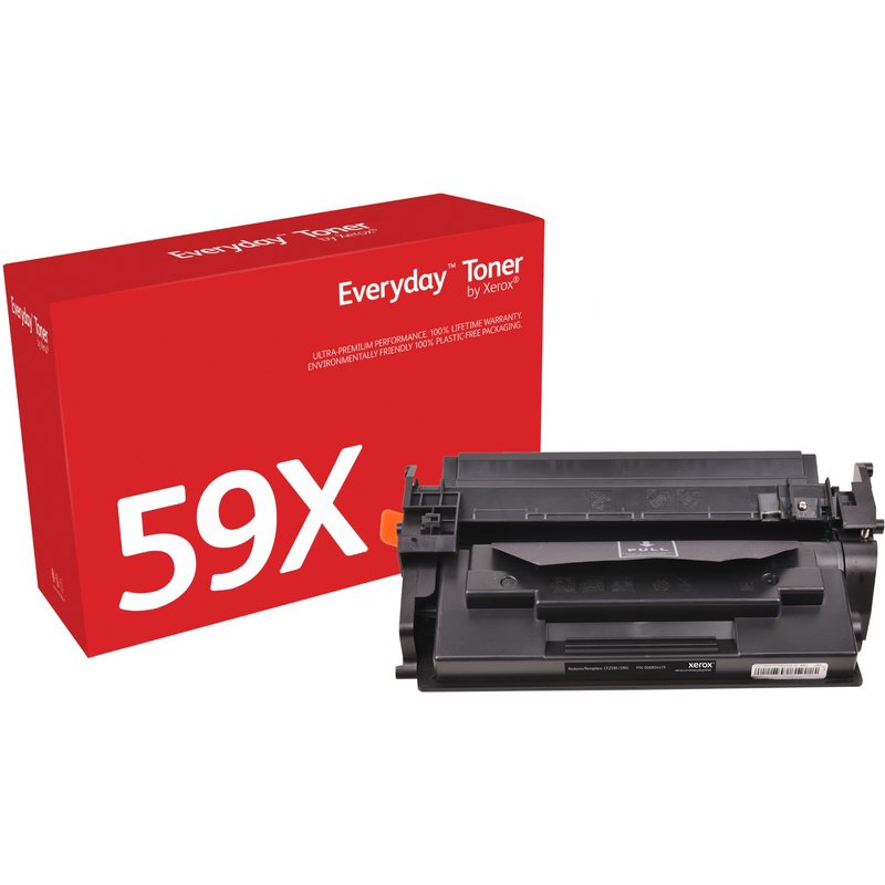 Everyday Mono Toner by compatible with HP 59X (CF259X) High capacity. Black toner page yield: 10000 pages Printing colours: Black Quantity per pack: 1 pc(s)