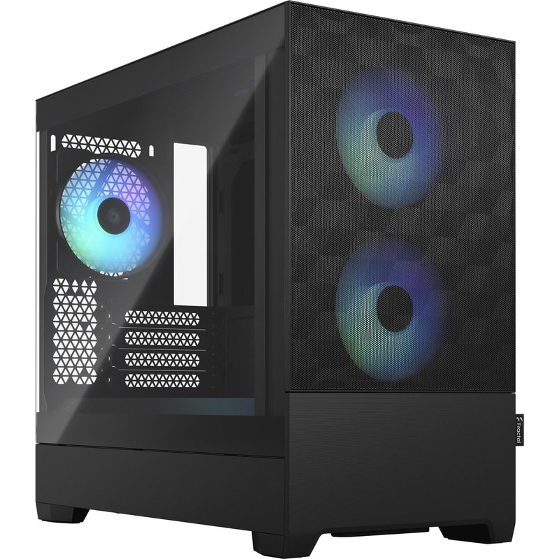 Fractal Design Pop Mini Air Mini Tower PC Black micro ATX Mini-ITX Steel Tempered glass Gaming
