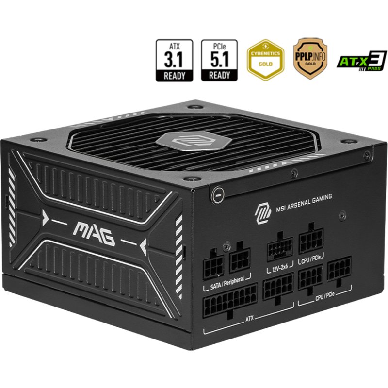 MSI MAG A650GLS PCIE5 power supply unit 650 W 24-pin ATX ATX Black