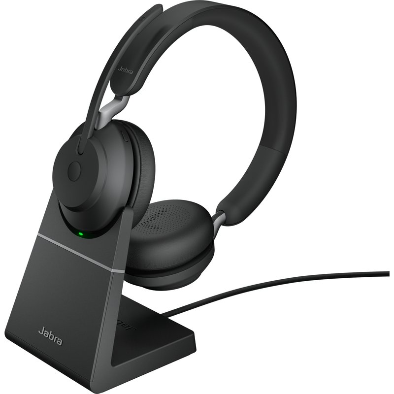 Jabra Evolve2 65 USB-A Black UC Chrg stand Stereo Wireless Office/Call center 20 - 20000 Hz 176.4 g Headset Black