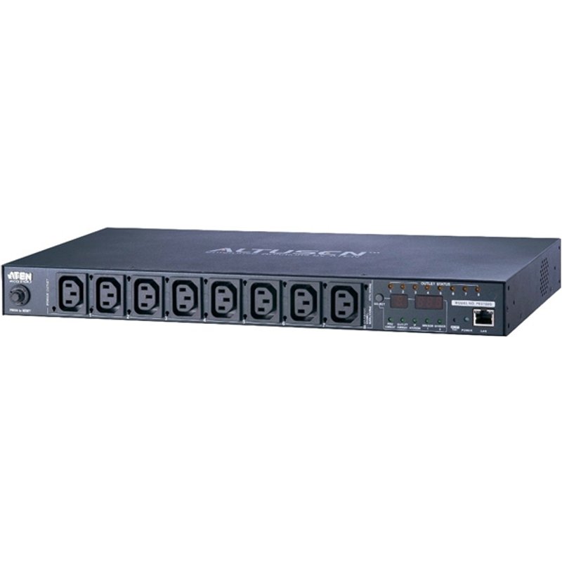 ATEN 1U 10A 8 Outlet Switched Bank Metered PDU + Free Eco PDU Manager Software