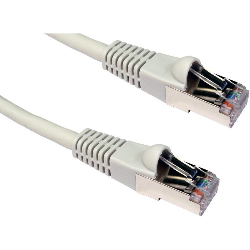 Cables Direct 0.5m CAT6a. M - M networking cable Grey S/FTP (S-STP)