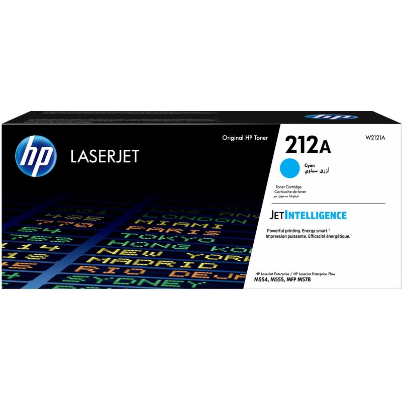 HP 212A Cyan Original LaserJet Toner Cartridge. Colour toner page yield: 4500 pages Black toner page yield: 0 pages Printing colours: Cyan Quantity per pack: 1 pc(s)
