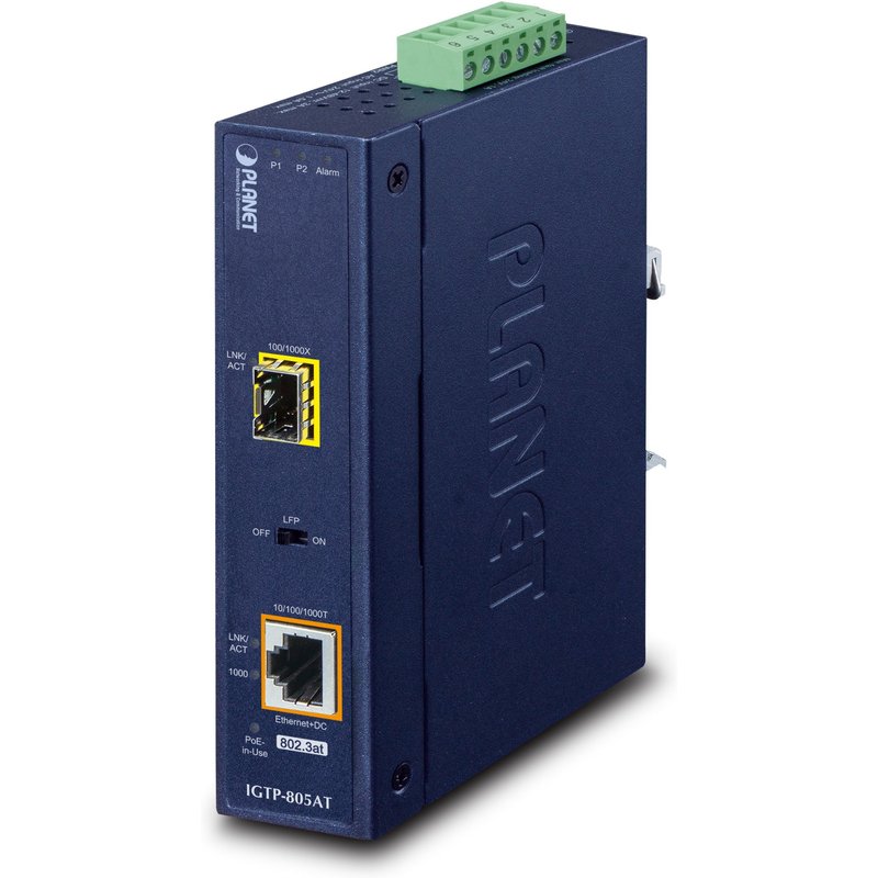 PLANET IGTP-805AT network media converter 2000 Mbit/s 1310 nm Blue