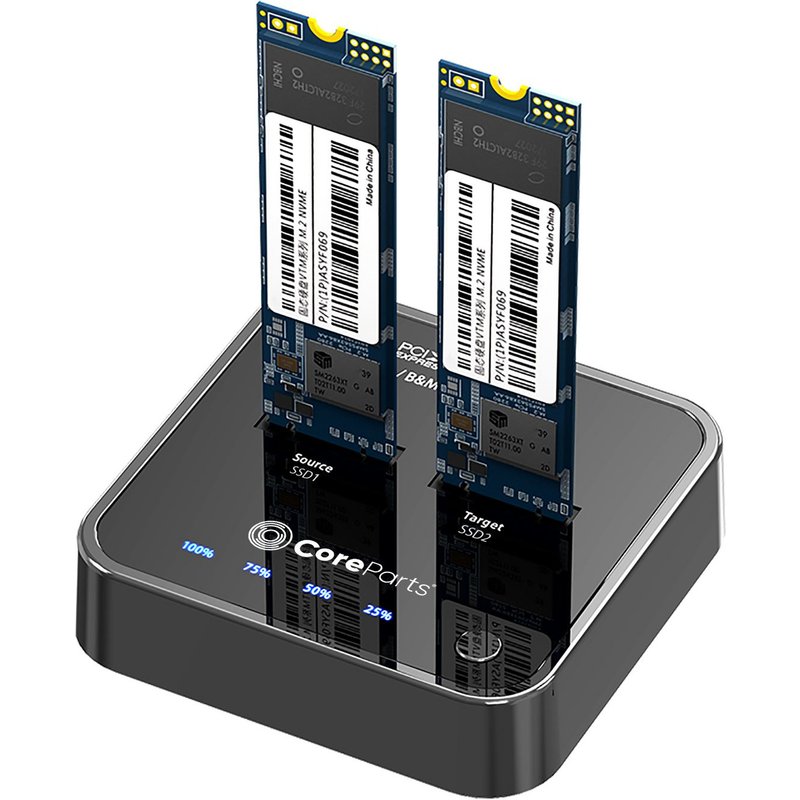 CoreParts MS-CLONER-NVME storage drive docking station Black