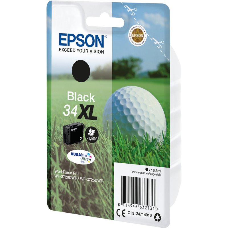 Epson C13T34714010/34XL Ink cartridge black high-capacity. 1.1K pages