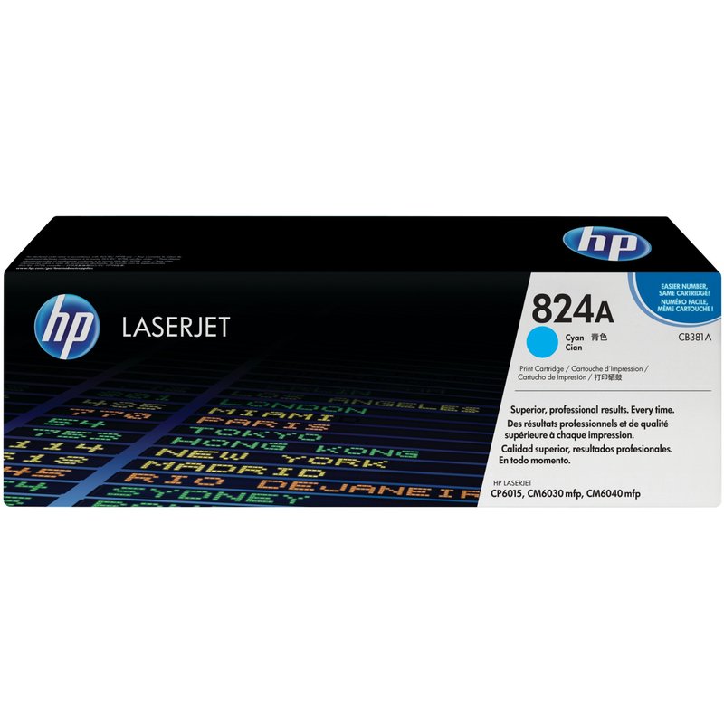HP CB381A/824A Toner cyan. 21K pages ISO/IEC 19798 for HP CLJ CP 6015/