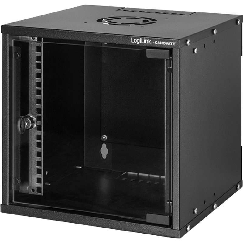 LogiLink W66Z30B rack cabinet 6U Wall mounted rack Black