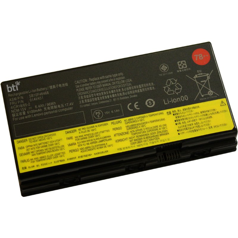 BTI 96Wh 8 cell 4X50K14092 compatible battery for LENOVO THINKPAD P71 20HL THINKPAD P71 20HK THINKPAD P70 20ES THINKPAD P70 20ER THINKPAD P70