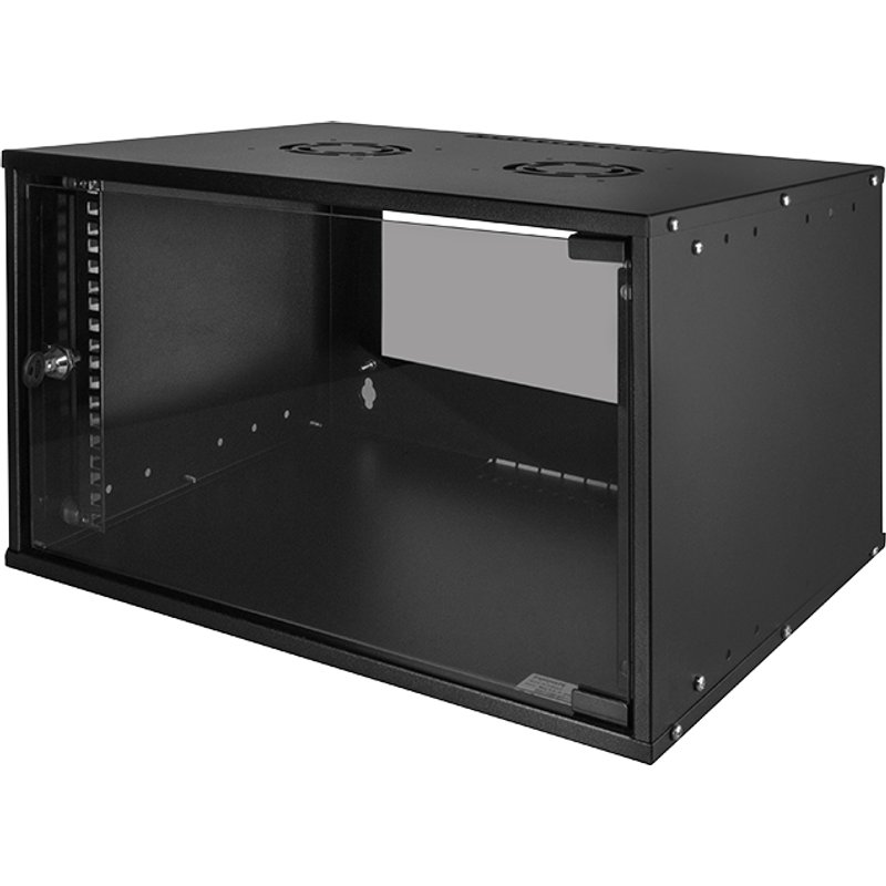 LogiLink W06C55B rack cabinet 6U Wall mounted rack Black