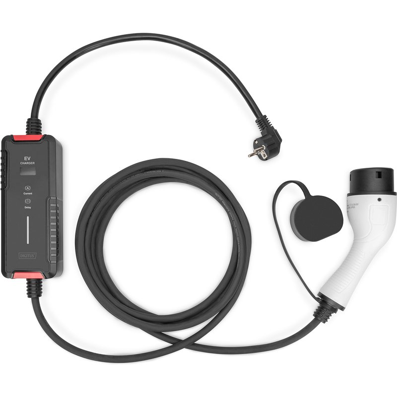 Digitus EV charger. 5m. 230 V. Type F 7/4 to EV Type 2.