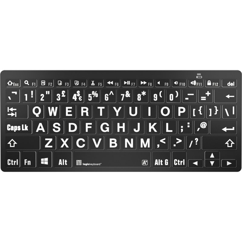 Logickeyboard LKB-LPWB-BTPC-UK keyboard Universal Bluetooth QWERTY UK English Black