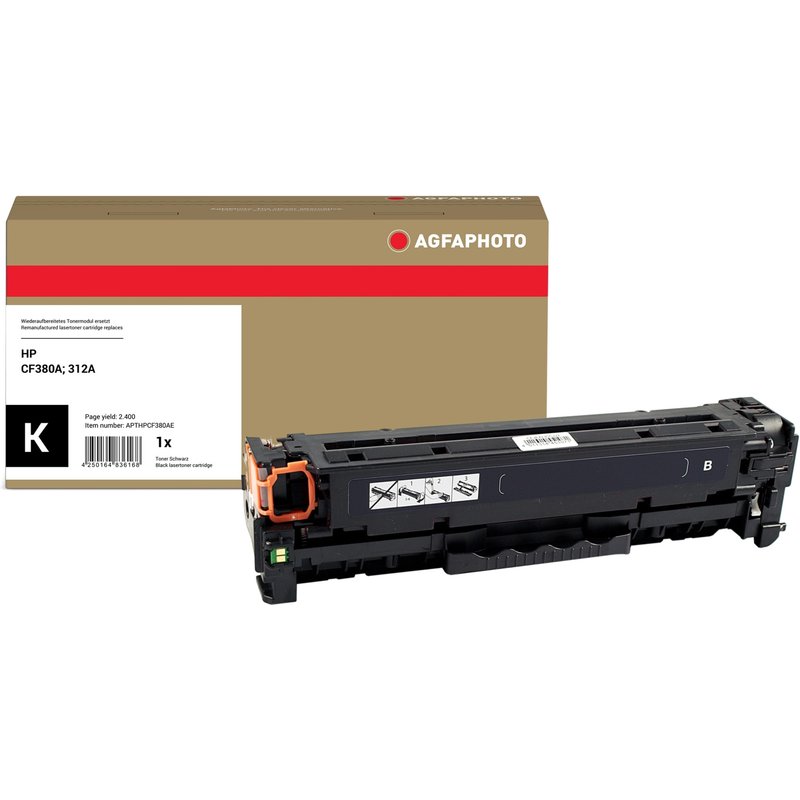 AgfaPhoto Compatible Toner Cartridge. Black. Replacement for HP CF380A