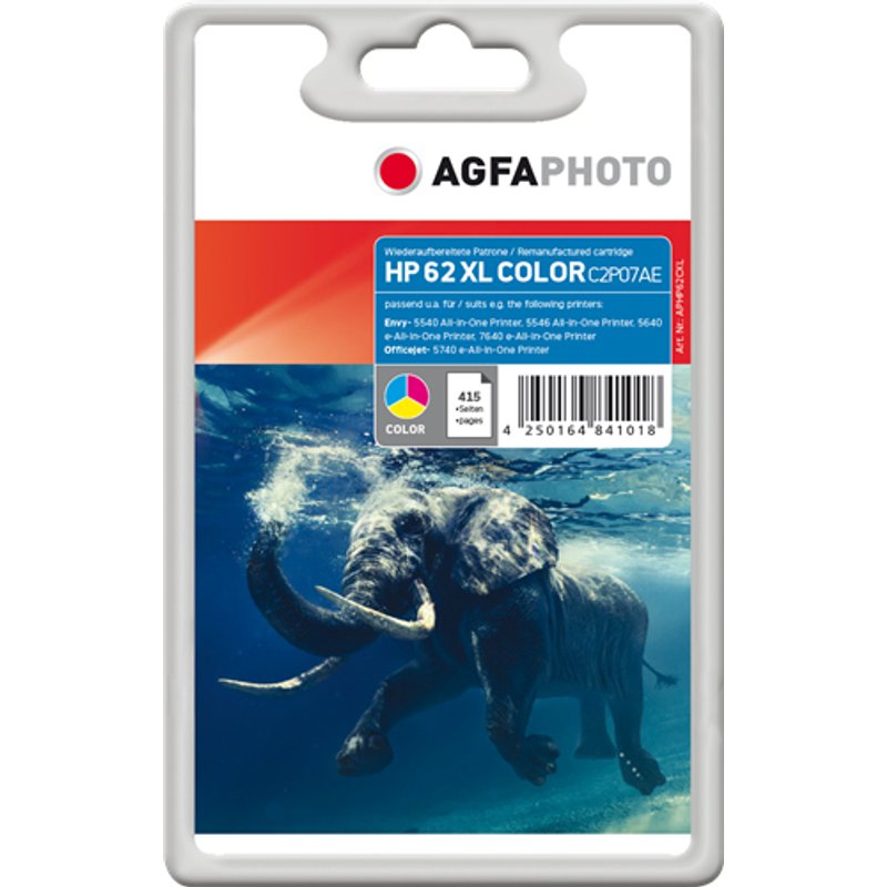 AgfaPhoto APHP62CXL ink cartridge Cyan. Magenta. Yellow