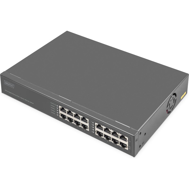 Digitus 8-Port Gigabit Ethernet PoE Injector. 802.3bt. 250 W