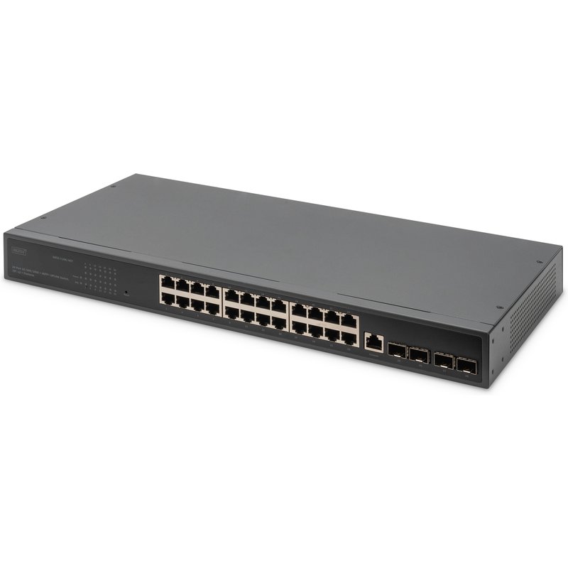 Digitus 24 Port 10/100/1000 + 4SFP+ UPLINK Switch. 19". L2+ Featu
