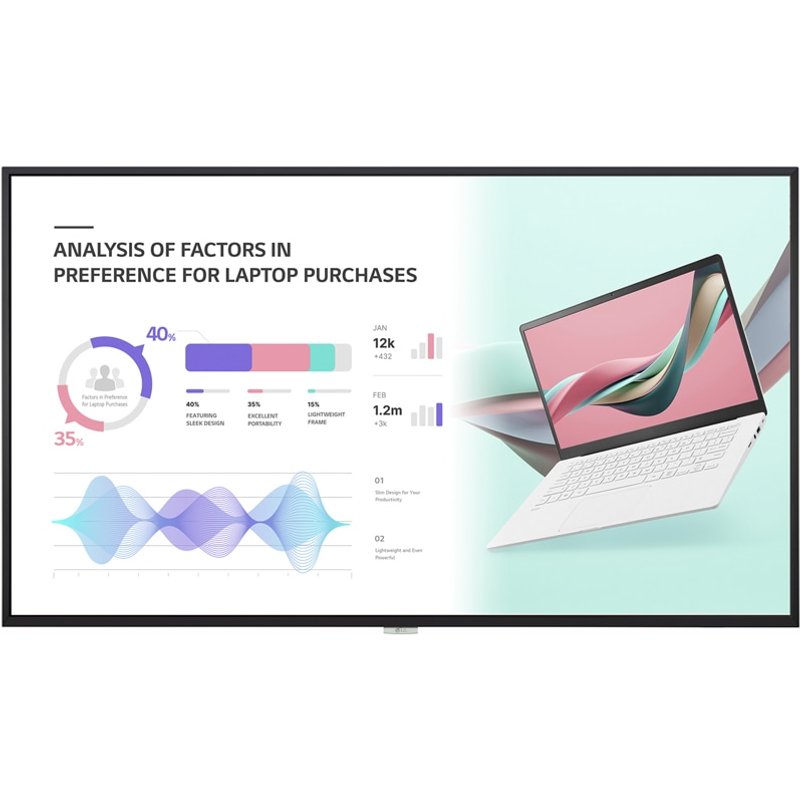 LG 49UH5J-H Signage Display Digital signage flat panel 124.5 cm (49&qu