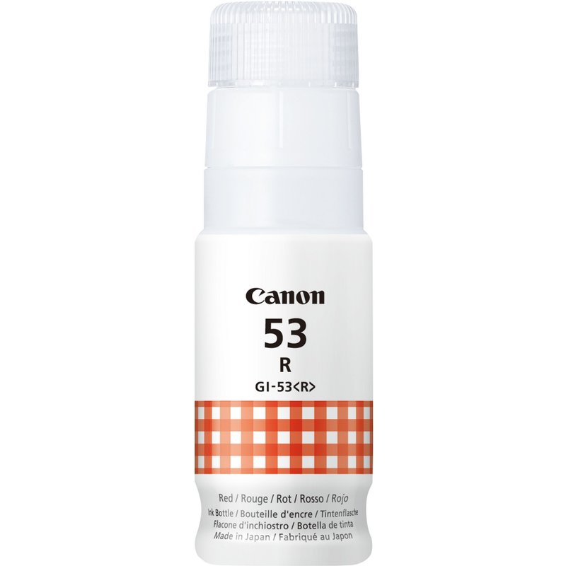Canon GI-53R Red Ink Bottle. Type: Original Printing colours: Red Brand compatibility: Canon. Quantity per pack: 1 pc(s)