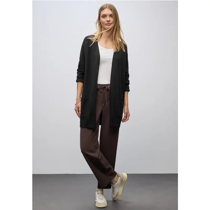 Street One Femme Cardigan cosy ouvert in Noir, in size: 34