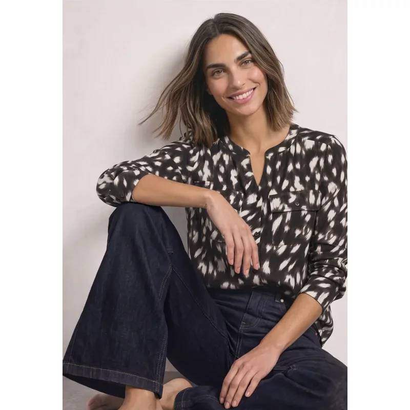 Langarm Shirt im Tunika-Look