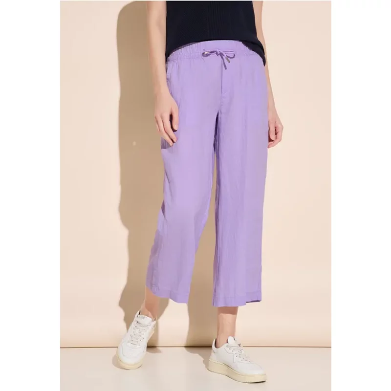 Pantalon en lin culotte 7/8