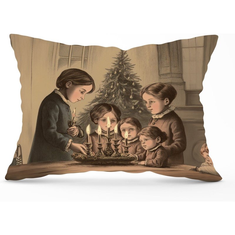 Warren Reed - Designer Christmas Candles Cushions | Size: 45 cm x 45 cm