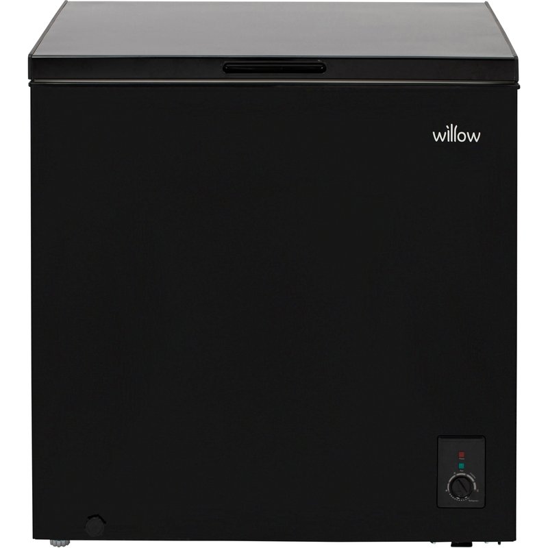 Willow Freestanding 199L Chest Freezer in Black | Size: Large