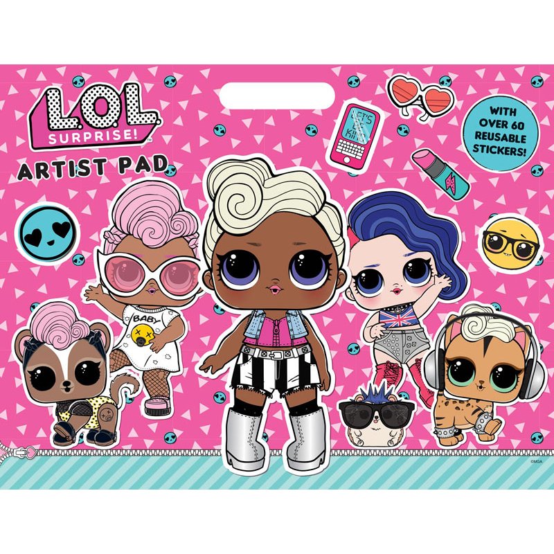 LOL Surprise! Artist Pad - with over 60 Reusable Stickers